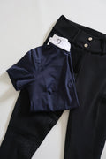 Zendaya kompressions ridebukser + Gratis navy MiCo kortærmet perf. bluse